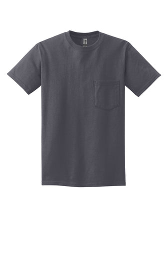 Gildan 100% Cotton T-Shirt w/ Pocket | Charcoal