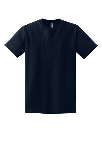 Gildan 100% Cotton T-Shirt w/ Pocket | Navy